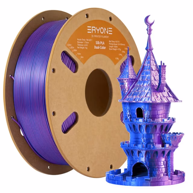 Silk PLA Dual-Color — Purple & Blue