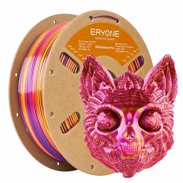 Silk Rapid Rainbow PLA — Inferno- red&gold&purple