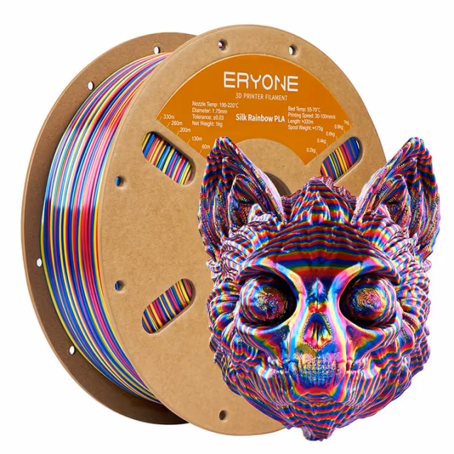 Silk Rapid Rainbow PLA — Psychedelic- red&yellow&blue